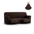 Dark Brown 3 Seater Recliner Slipcover, Microfibra Collection