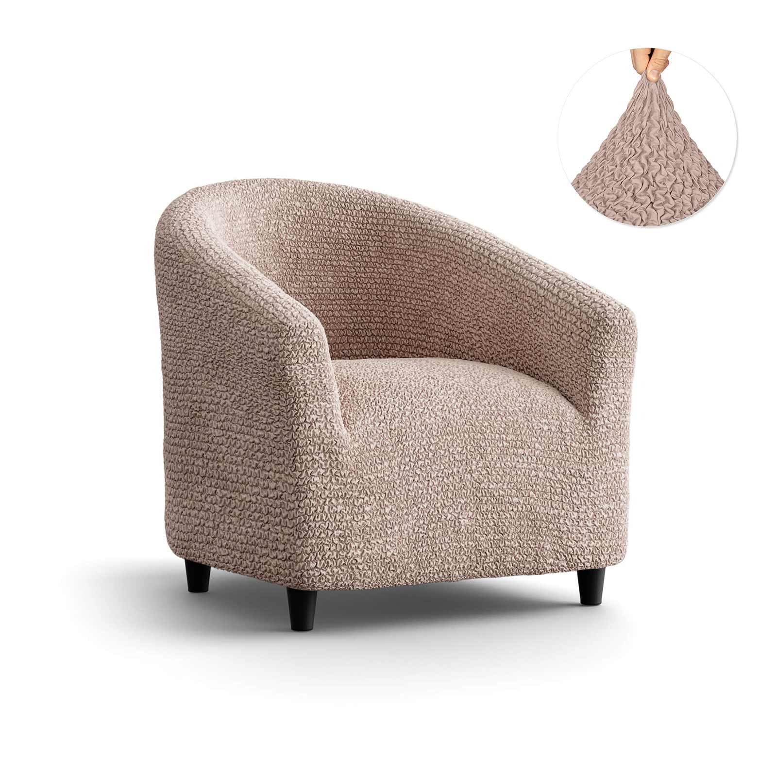 Cipria Barrel Chair Slipcover, Microfibra Collection