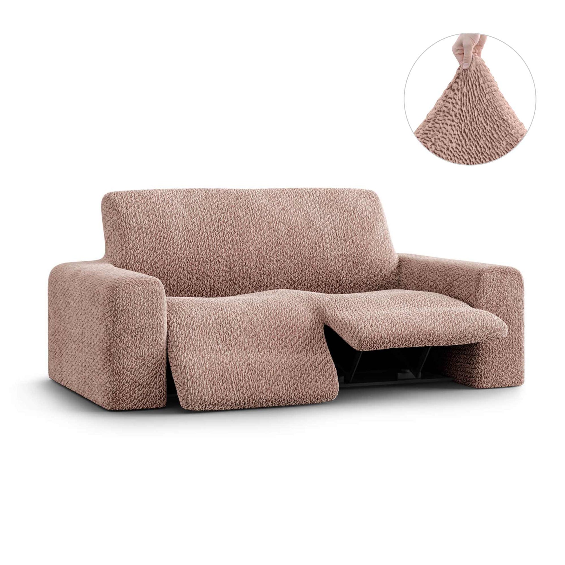 Bronze 2 Seater Recliner Slipcover, Velvet Collection