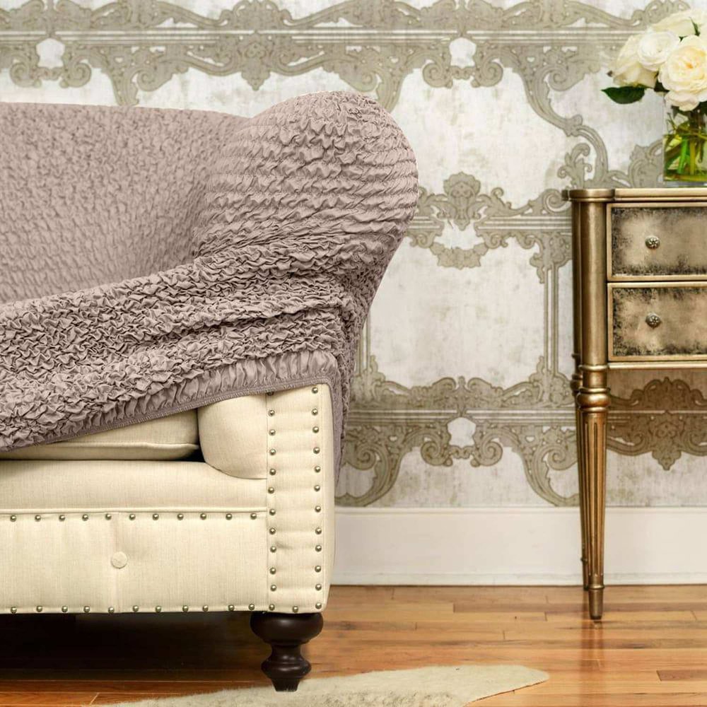 Cipria Barrel Chair Slipcover, Microfibra Collection