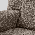 Brown Arabesco Armchair  Slipcover, Jacquard 3D Collection