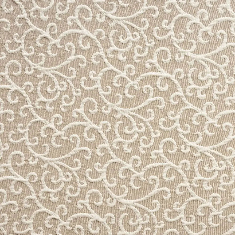 Beige Arabesco Armchair  Slipcover, Jacquard 3D Collection