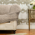 Beige Artistico Armchair  Slipcover, Jacquard 3D Collection