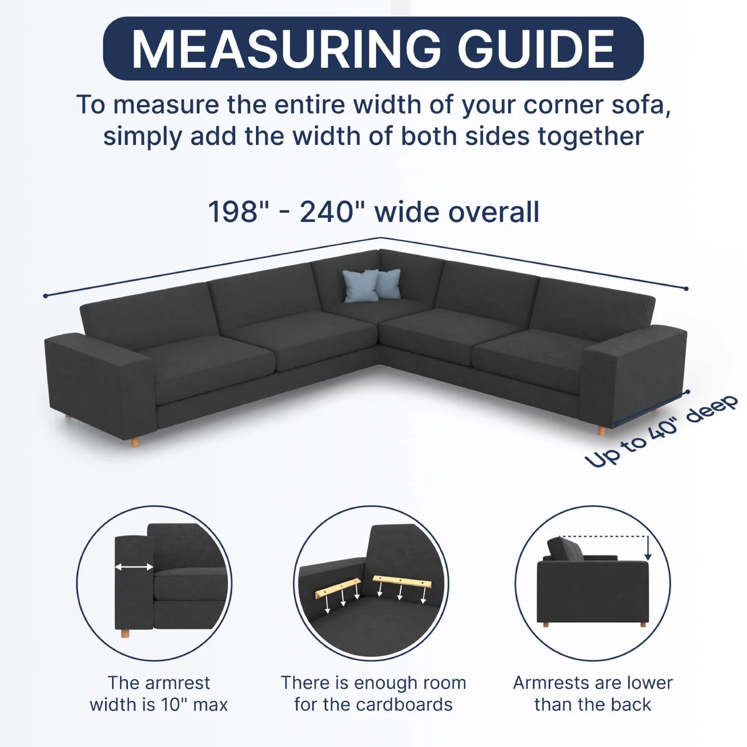 Tapioca Large Corner Sofa Slipcover, Microfibra Collection