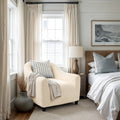 Cream Barrel Chair Slipcover, Microfibra Collection