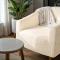 Cream Barrel Chair Slipcover, Microfibra Collection