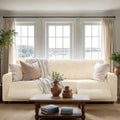 Cream 3 Seater Recliner Slipcover, Microfibra Collection
