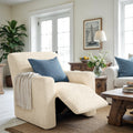 Cream Recliner Slipcover, Microfibra Collection