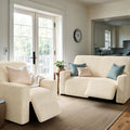 Cream Recliner Slipcover, Microfibra Collection