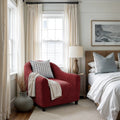 Burgundy Barrel Chair Slipcover, Microfibra Collection