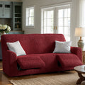 Burgundy 3 Seater Recliner Slipcover, Microfibra Collection