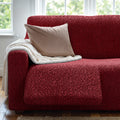 Burgundy 3 Seater Recliner Slipcover, Microfibra Collection