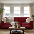Burgundy 3 Seater Recliner Slipcover, Microfibra Collection