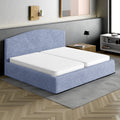 Blue Bed Headboard & Frame Slipcover (King), Microfibra Collection