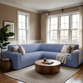 Blue Corner Sofa Slipcover, Microfibra Collection