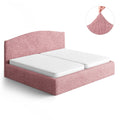 Coral Pink Bed Headboard & Frame Slipcover (King), Microfibra Collection