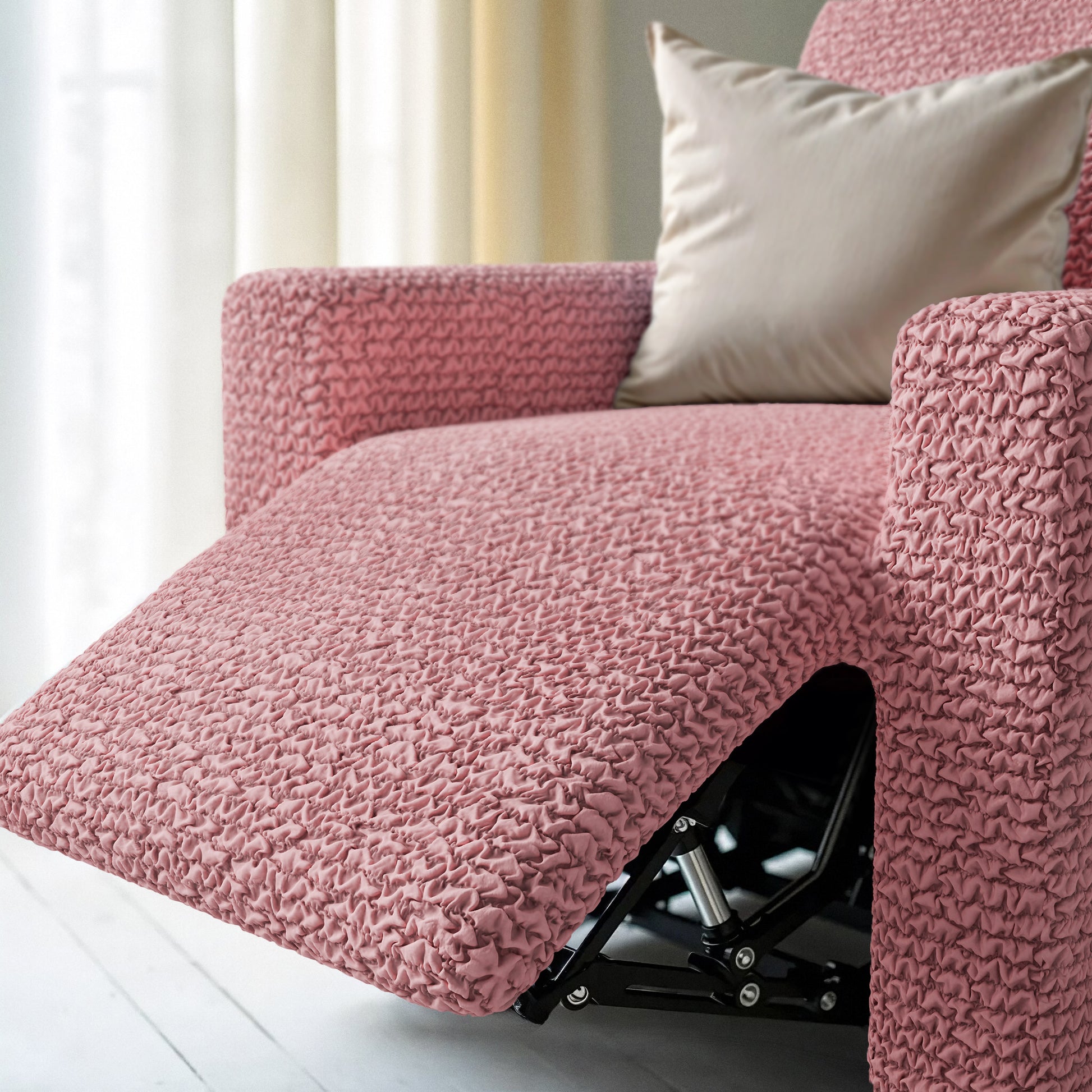 Coral Pink Recliner Slipcover, Microfibra Collection