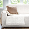 Crisp White 3 Seater Recliner Slipcover, Microfibra Collection