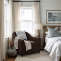 Dark Brown Barrel Chair Slipcover, Microfibra Collection