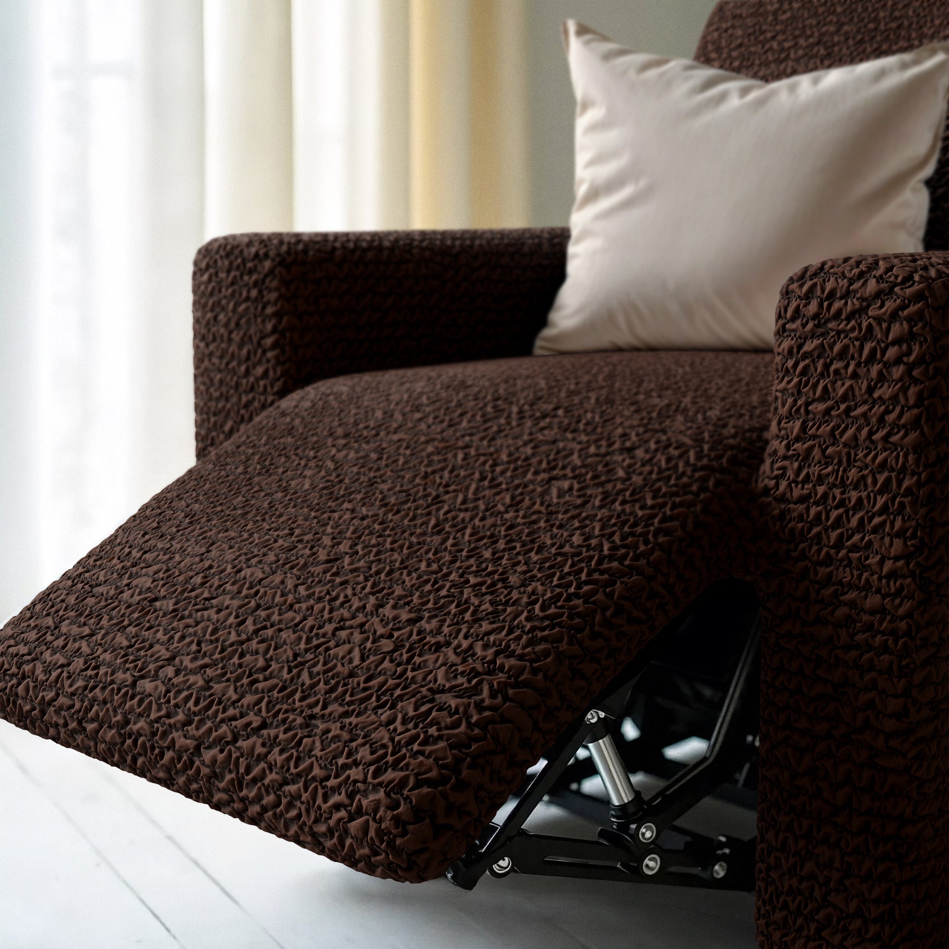 Dark Brown Recliner Slipcover, Microfibra Collection