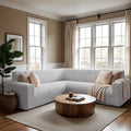 Light Grey Corner Sofa Slipcover, Microfibra Collection