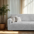 Light Grey Sofa 4 Seater Slipcover, Microfibra Collection