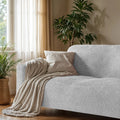 Light Grey Sofa 4 Seater Slipcover, Microfibra Collection