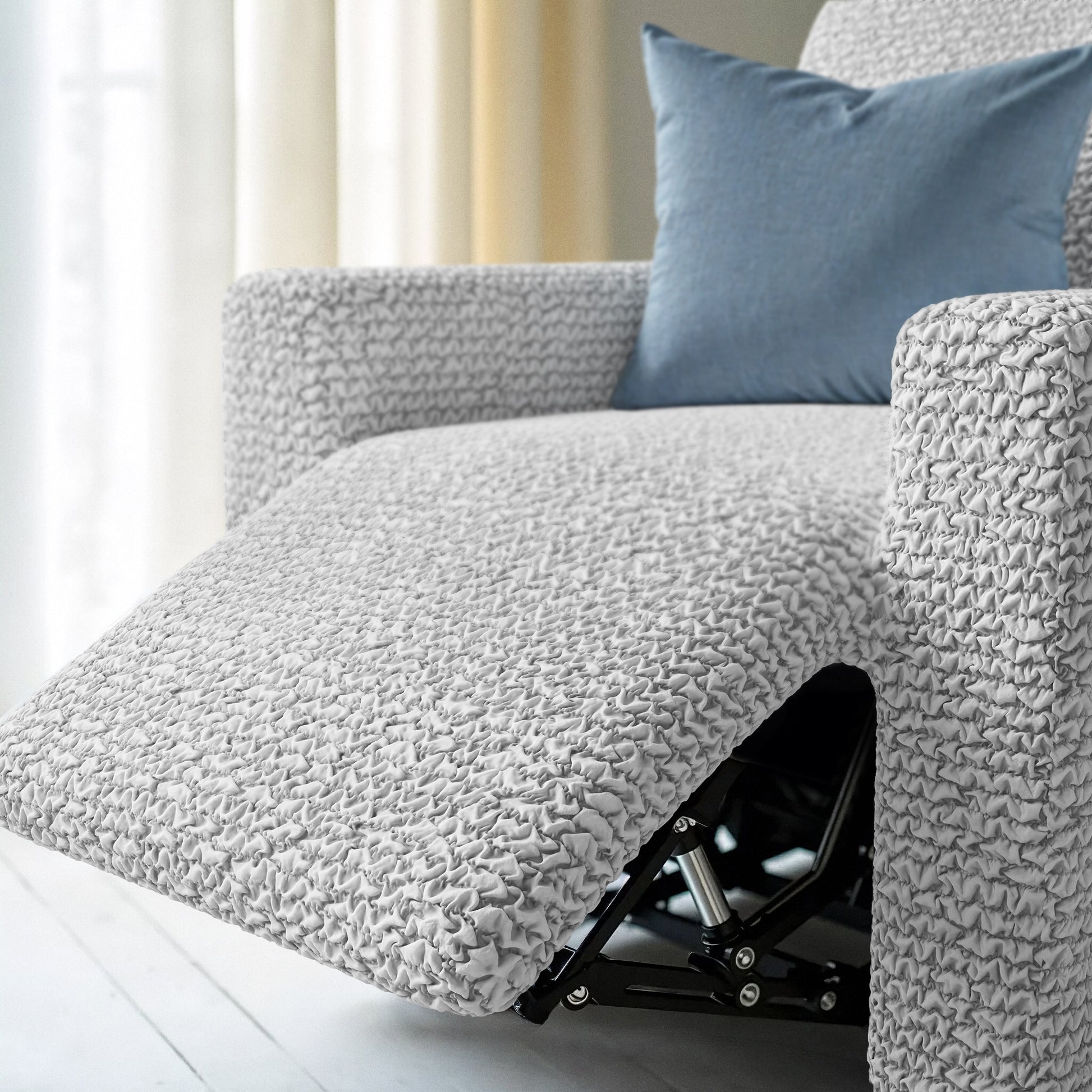 Light Grey Recliner Slipcover, Microfibra Collection