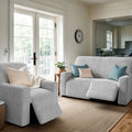 Light Grey Recliner Slipcover, Microfibra Collection