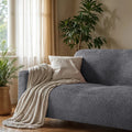 Dark Grey Sofa 4 Seater Slipcover, Microfibra Collection