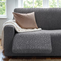 Dark Grey 3 Seater Recliner Slipcover, Microfibra Collection