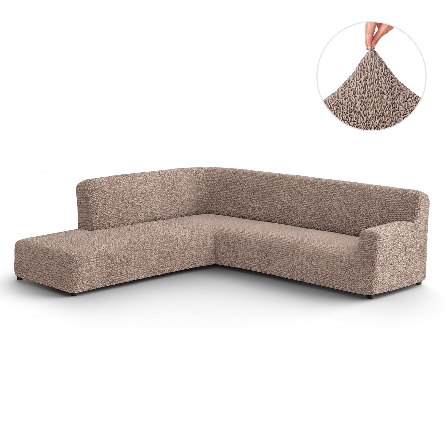 Fullback Support Sectional Sofa Slipcover (Left Chaise), Microfibra Collection