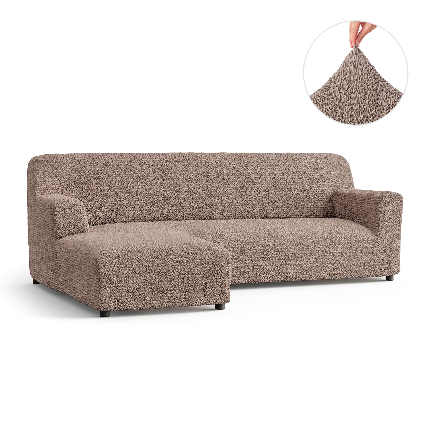 L-Shaped Sofa Slipcover (Left Chaise), Microfibra Collection