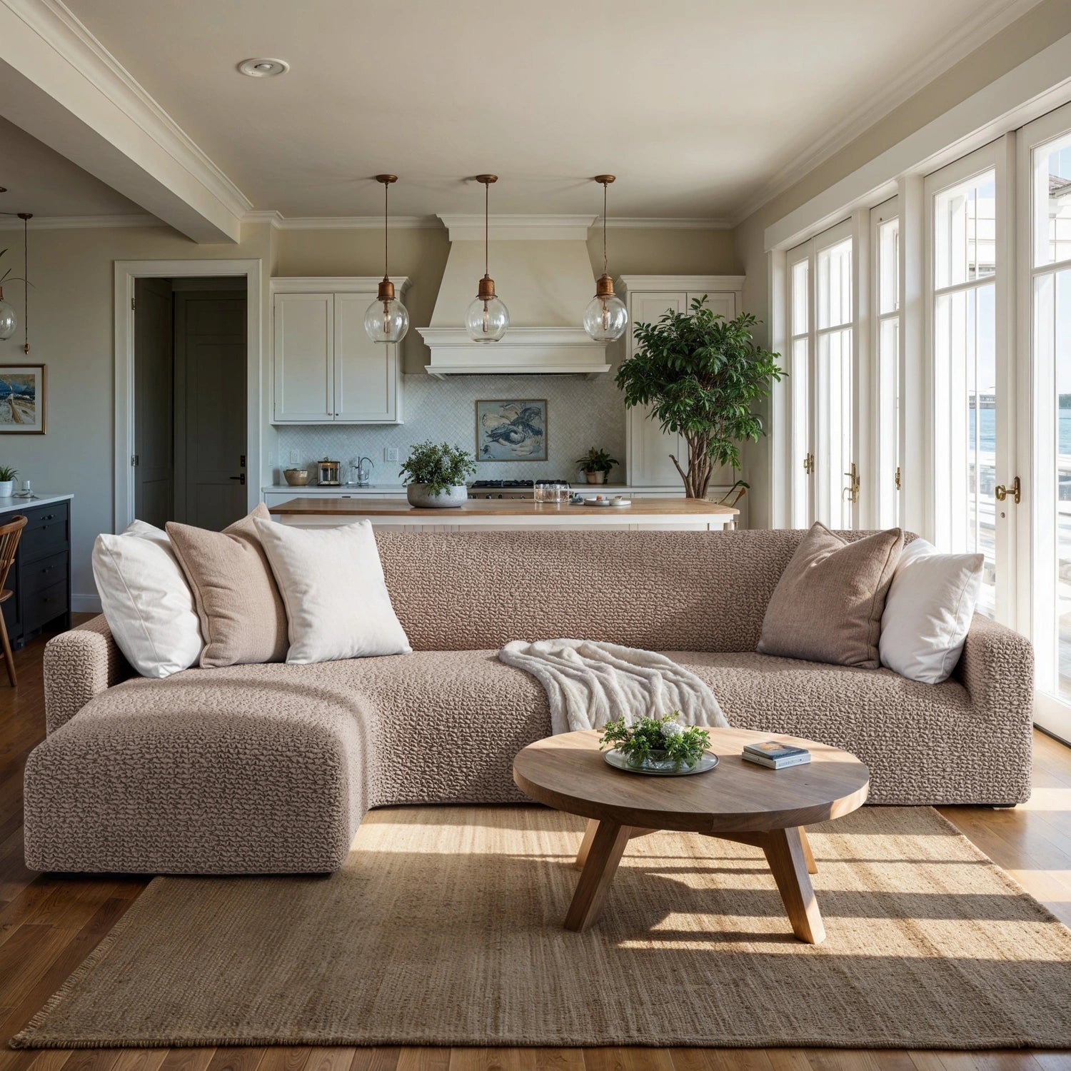 Marsala L-Shaped Sofa Slipcover (Left Chaise), Microfibra Collection