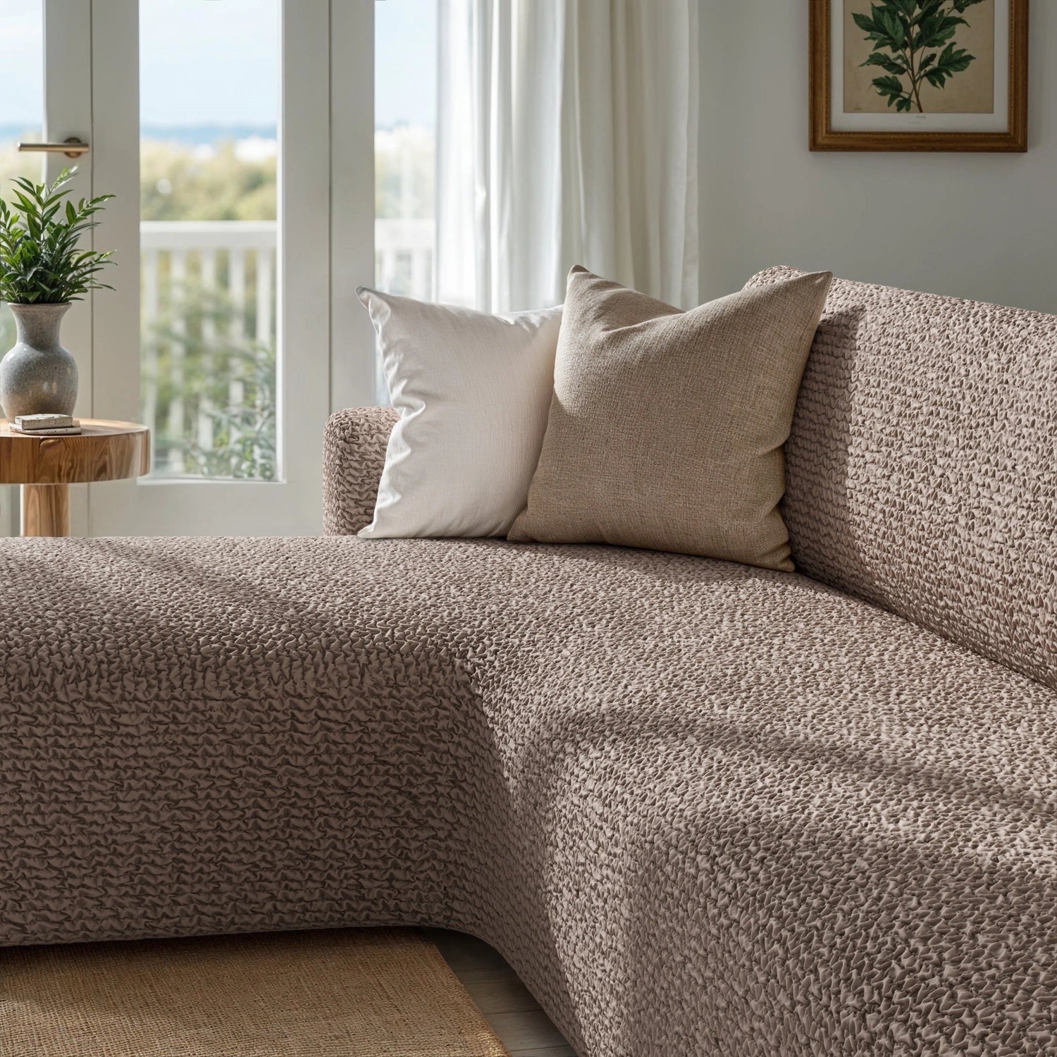 Marsala L-Shaped Sofa Slipcover (Left Chaise), Microfibra Collection