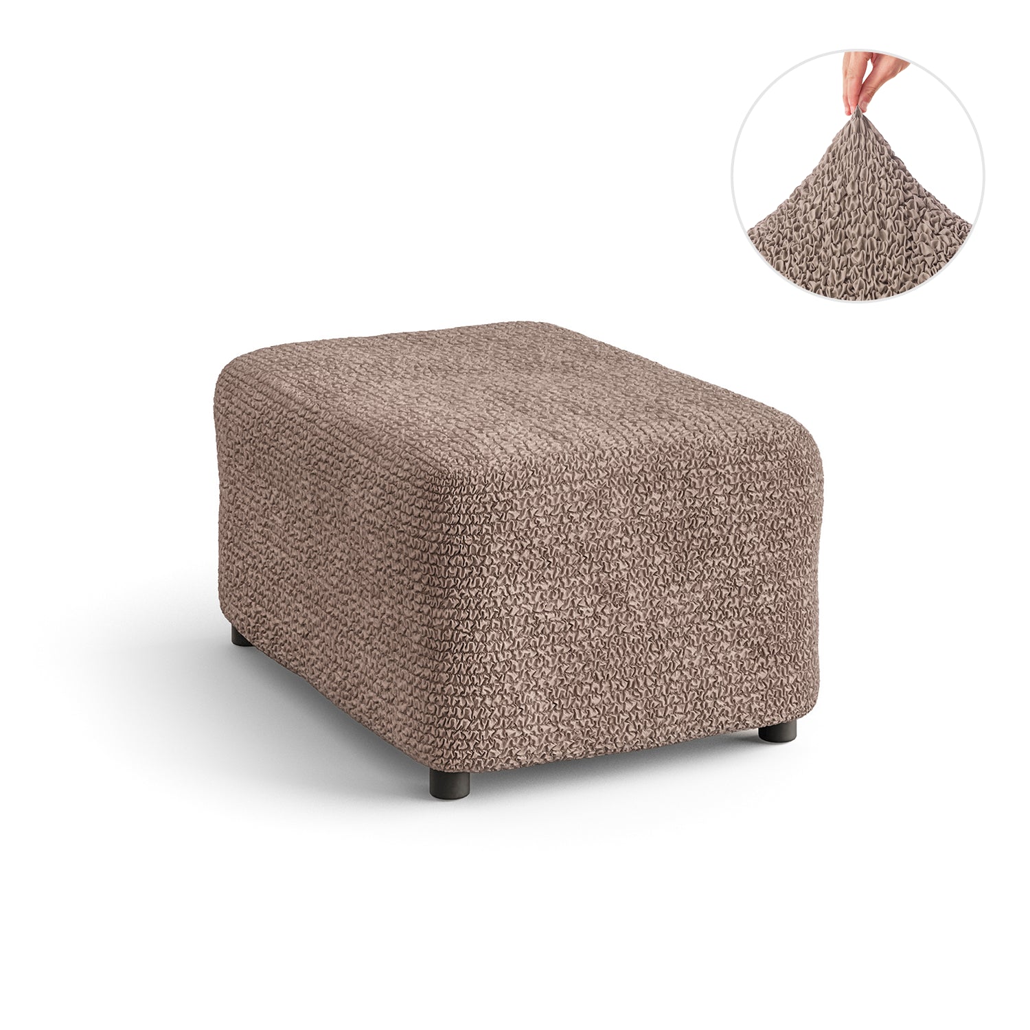 Ottoman Slipcover, Microfibra Collection