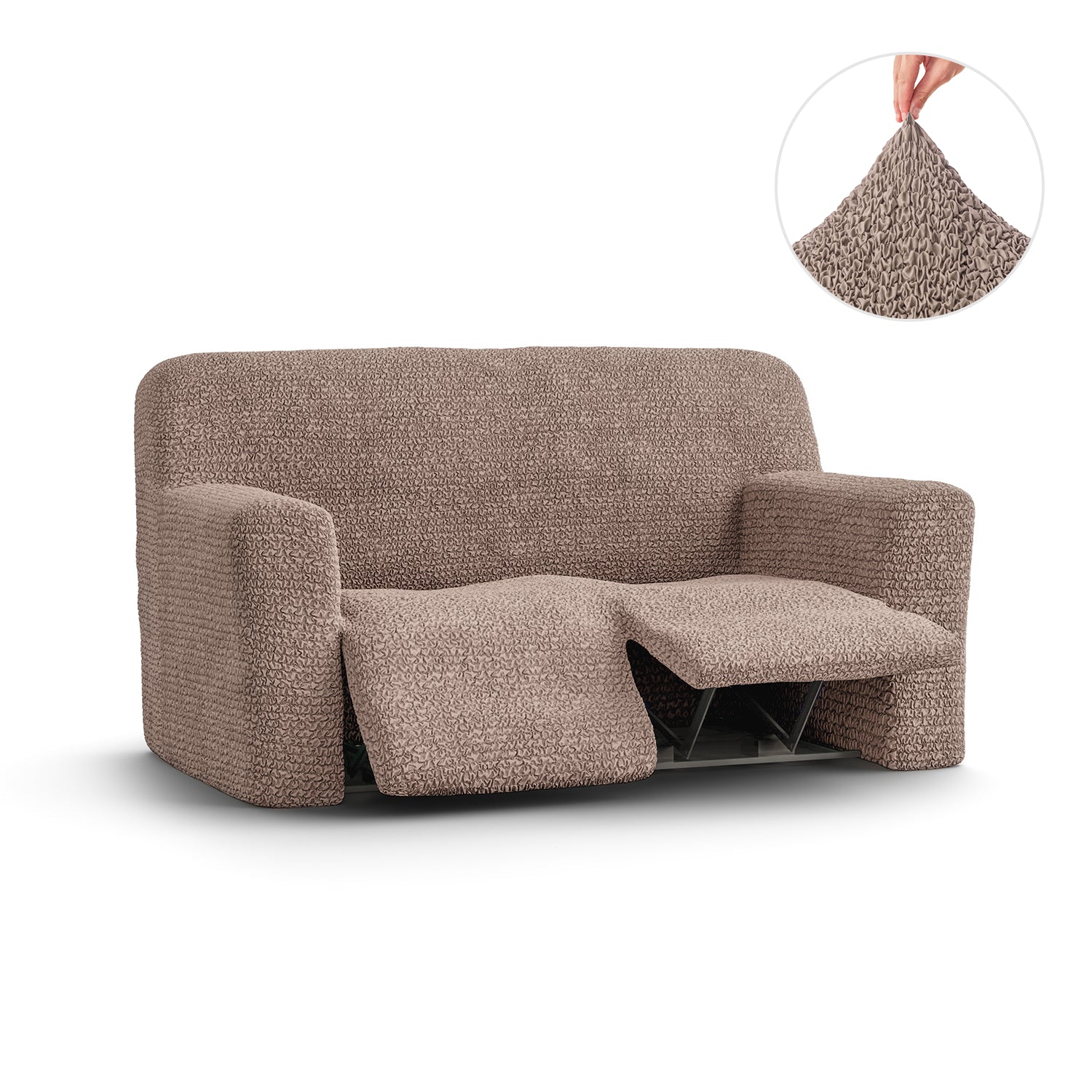 2 Seater Recliner Slipcover, Microfibra Collection