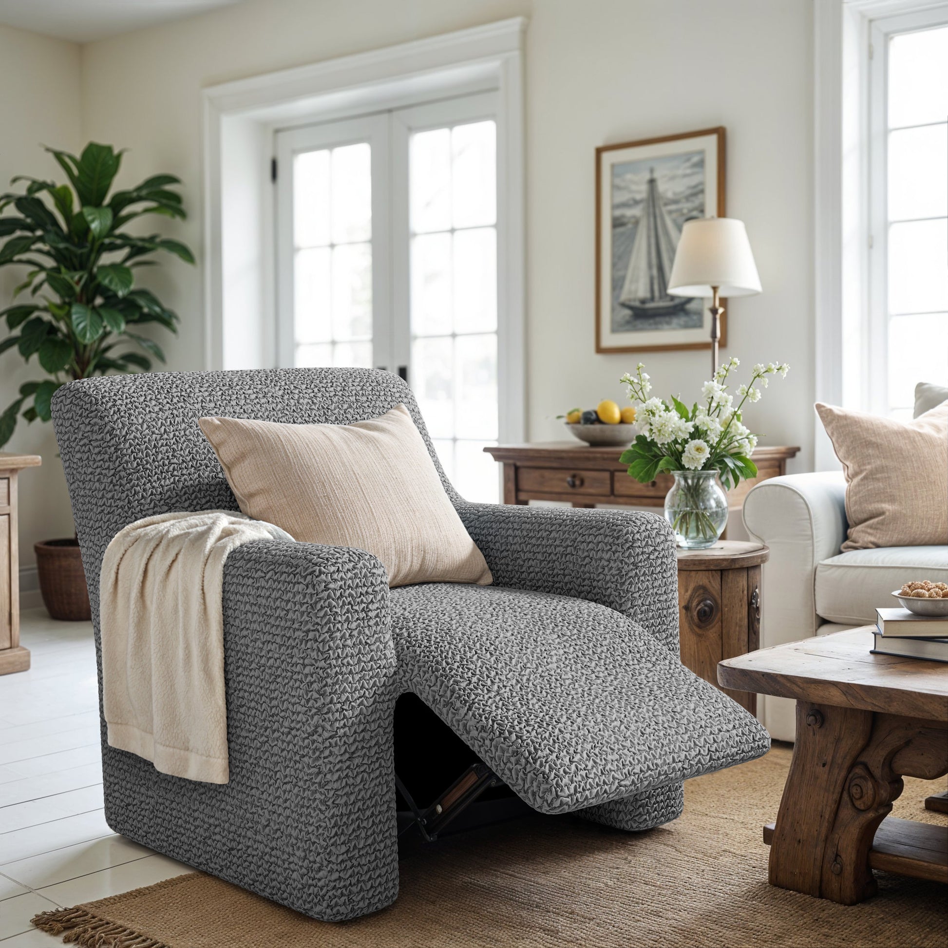 Ash Recliner Slipcover, Microfibra Collection