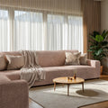 Blush Taupe Corner Sofa Slipcover, Microfibra Collection