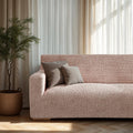 Blush Taupe Sofa 4 Seater Slipcover, Microfibra Collection