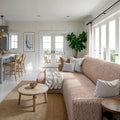 Blush Taupe L-Shaped Sofa Slipcover (Left Chaise), Microfibra Collection