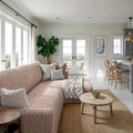 Blush Taupe L-Shaped Sofa Slipcover (Right Chaise), Microfibra Collection