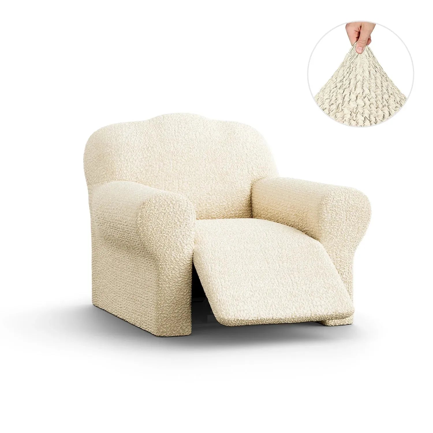 Cream Recliner Slipcover, Mille Righe Collection