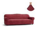 Burgundy Sofa 4 Seater Slipcover, Mille Righe Collection