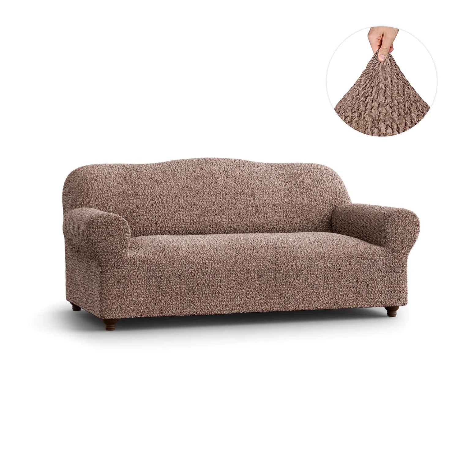 Camel Sofa 3 Seater Slipcover, Mille Righe Collection