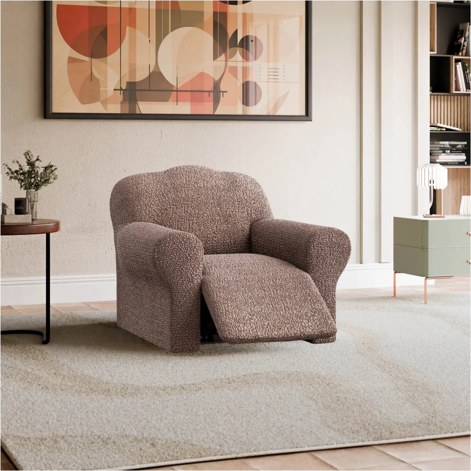 Camel Recliner Slipcover, Mille Righe Collection