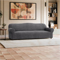 Dark Grey Sofa 4 Seater Slipcover, Mille Righe Collection