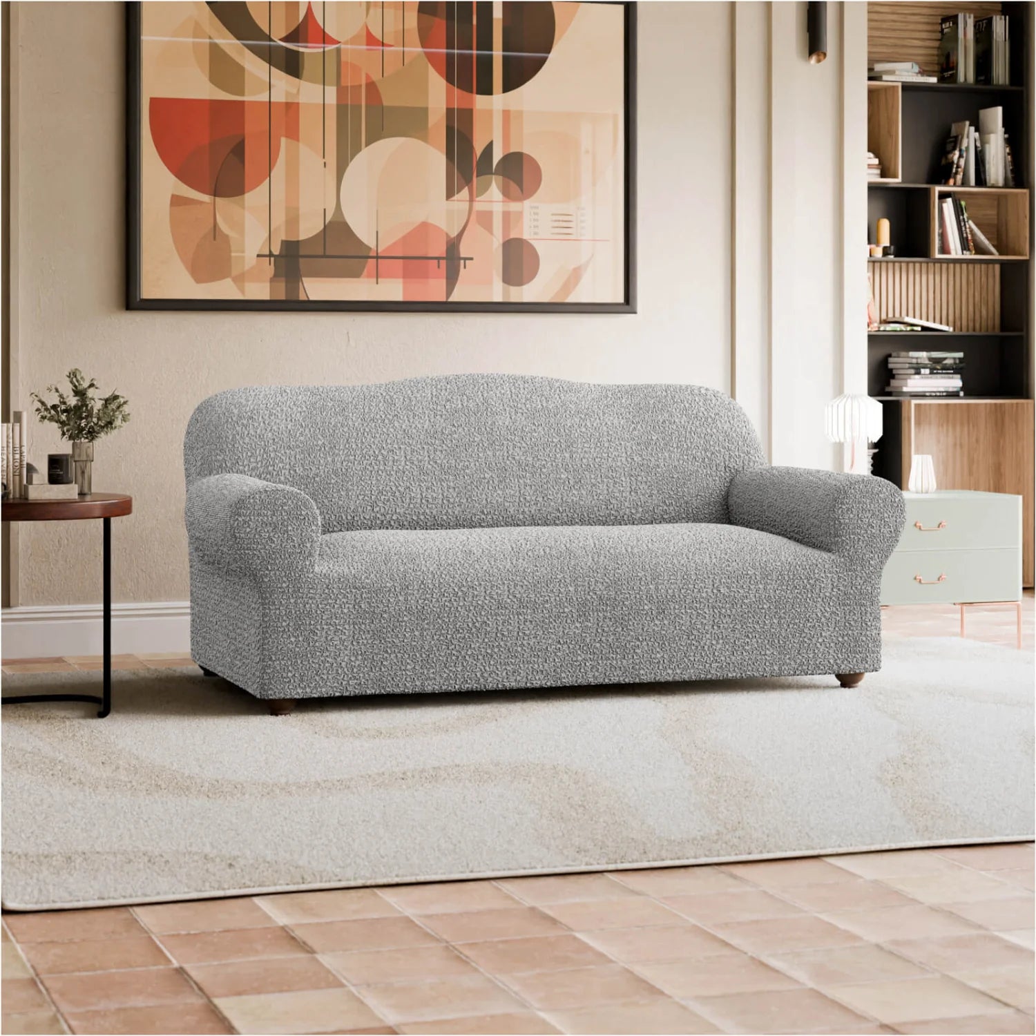 Platinum Sofa 3 Seater Slipcover, Mille Righe Collection