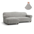 Platinum L-Shaped Sofa Slipcover (Left Chaise), Mille Righe Collection