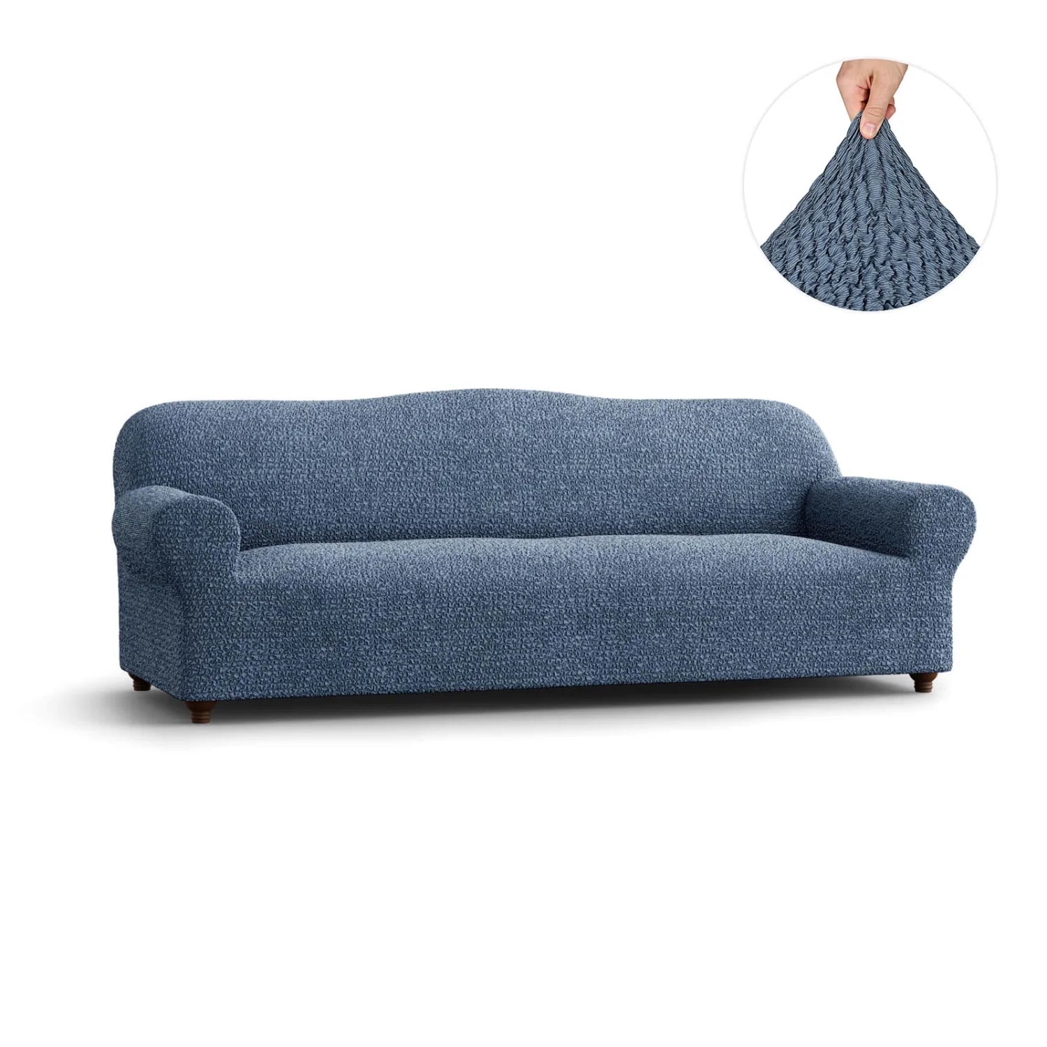 Blue Sofa 4 Seater Slipcover, Mille Righe Collection